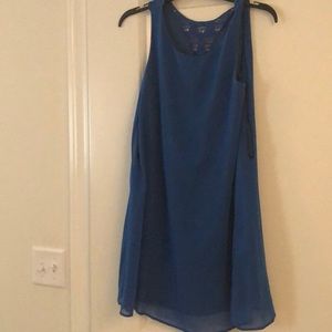 Blue dress with lace detail on back